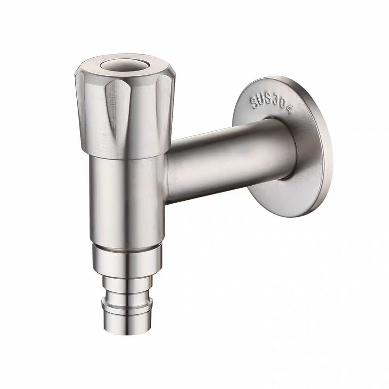 304 tvättmaskin i rostfritt stål vattenkran tvättställ tvättkran modern trädgårdskran utomhuspip väggmonterad kran bibcock: Default Title