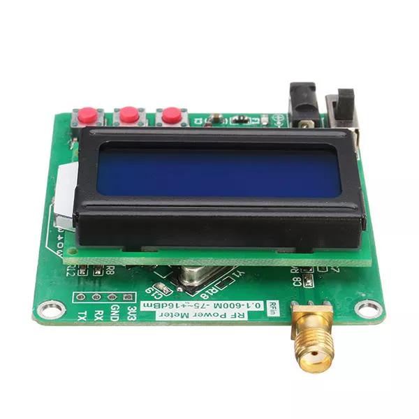 Accurate Power Meter Digital LCD RF Power Meter -75~16 dBm 1-600MHz Radio Frequency Attenuation Value AT Attenuation dB Module