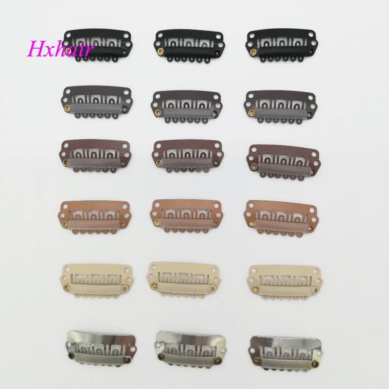 - 100 stk 28mm parykker snap clips / toupe snap clips til hair extensions / weft hair extensions