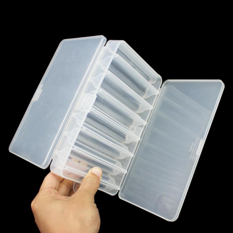 Double Side 14 Compartments Fishing Lure Box for Minnow Shrimp Bait Metal Spoon Lures Storage Multi-function FishingTackle Box