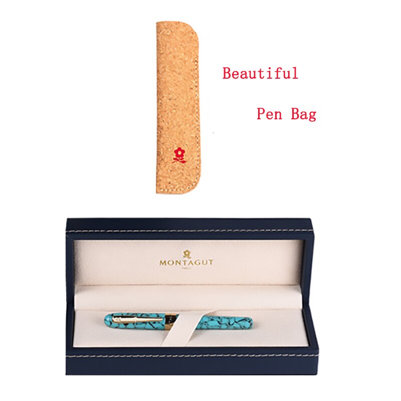 Montagut celluloid mini fyllepenn fargerik lommestørrelse gylden klips iridium finne nib 0.5mm skrivepenn
