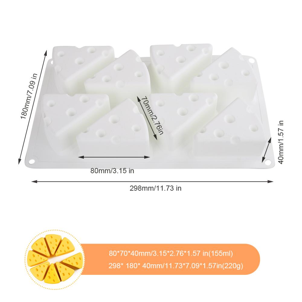Osteform silikonform mousse kakeformer sjokolade fondant dessert bakverk bakervarer dekorasjonsverktøy bakeware: 8 skrog medium