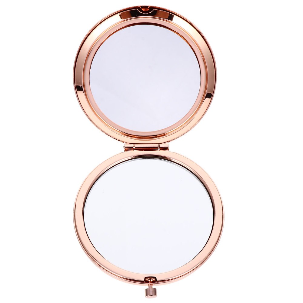 Portable Metal Makeup Mirror Handheld Mini Cosmetic Make Mirror