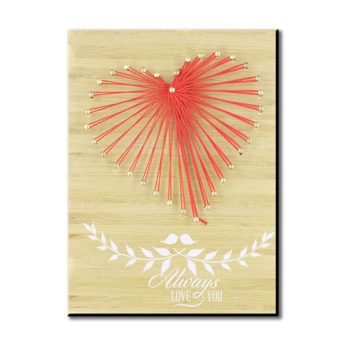 Love Heart String Art Op Board String Schilderen Voor Thuis Diy Ambachtelijke Nagels String Art Kit: YELLOW