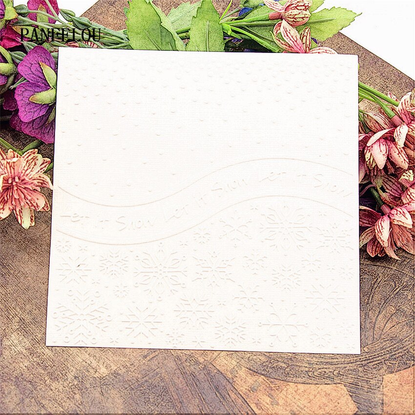 PANFELOU Easter Snow rain Embossing folders Plastic For Scrapbooking DIY Template Fondant Cake Photo Album Card Making