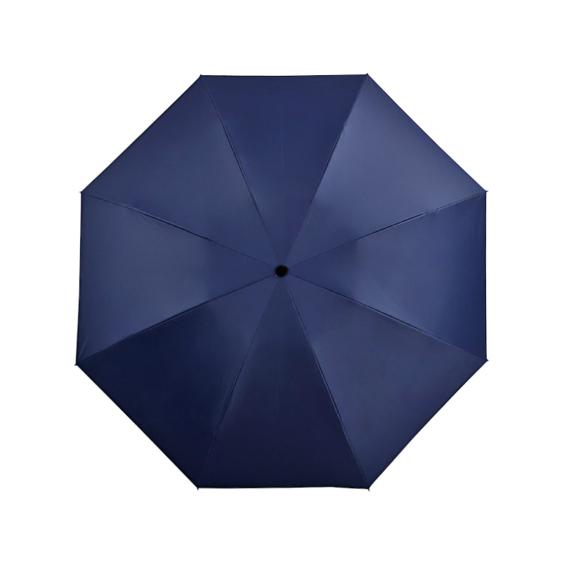 Reverse Fully-automatic Umbrella Rain Women Men Windproof 3Folding Black Coating Sun Umbrella Car Business Men Umbrellas: Navy