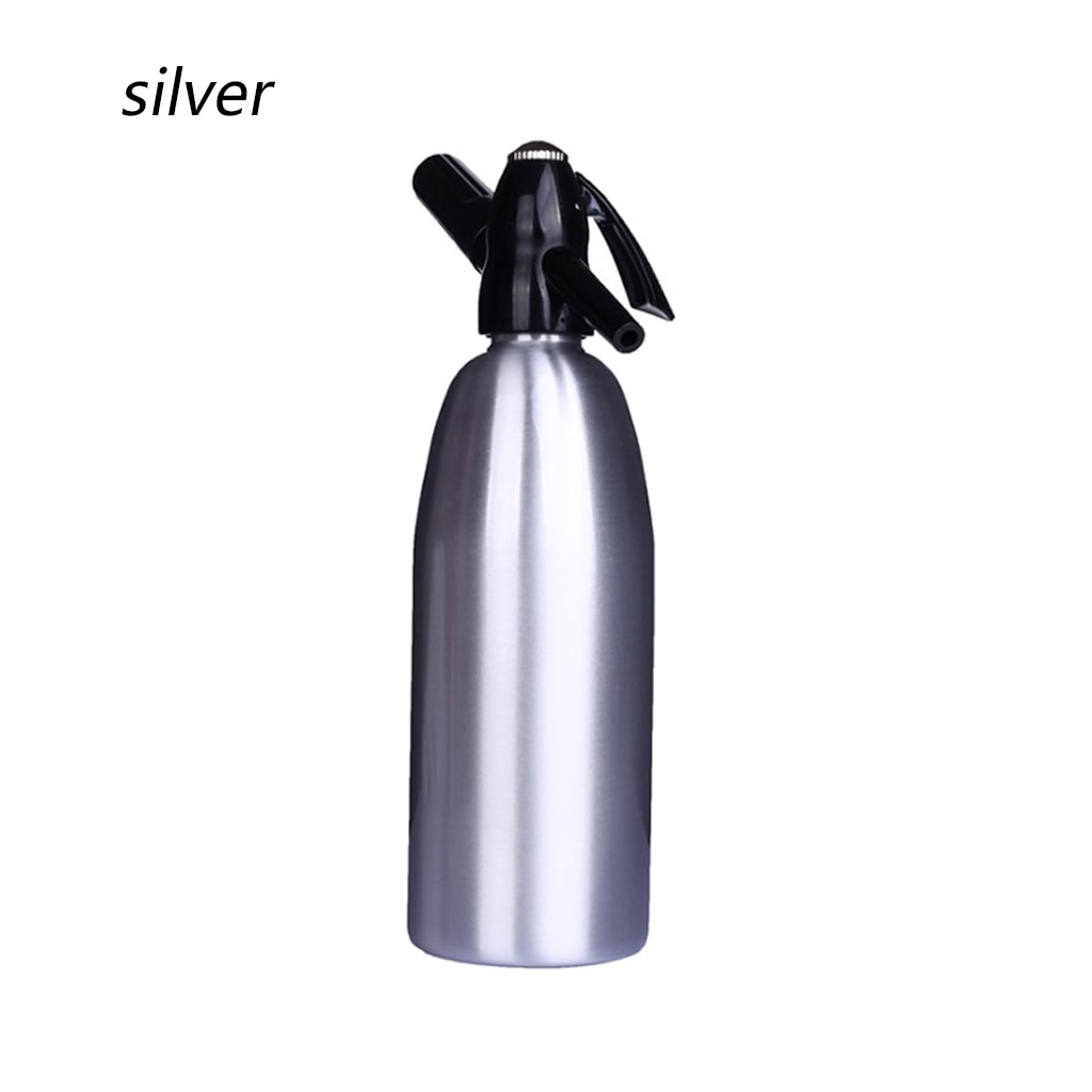 1000 ML DIY Soda agua sifón bebida máquina de jugo Bar cerveza burbuja Soda sifón fabricante botella Sodastream máquina Co2 inyector herramientas: silver