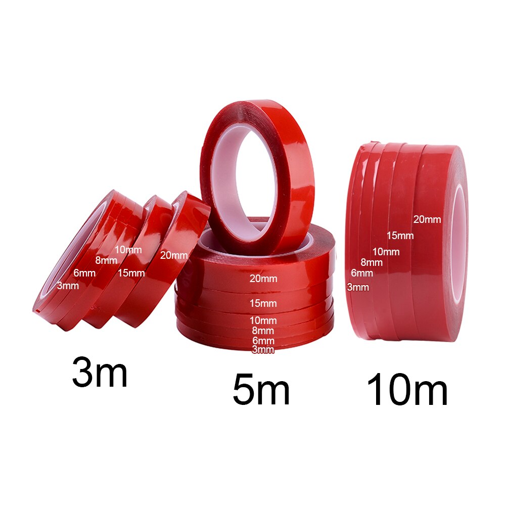 transparent Doppelseitiges Klebeband Für Auto Heimat Hohe Festigkeit Keine Spuren Klebstoff Aufkleber Wohnzimmer Waren 3mm/6mm /8mm/10mm/15mm/20mm