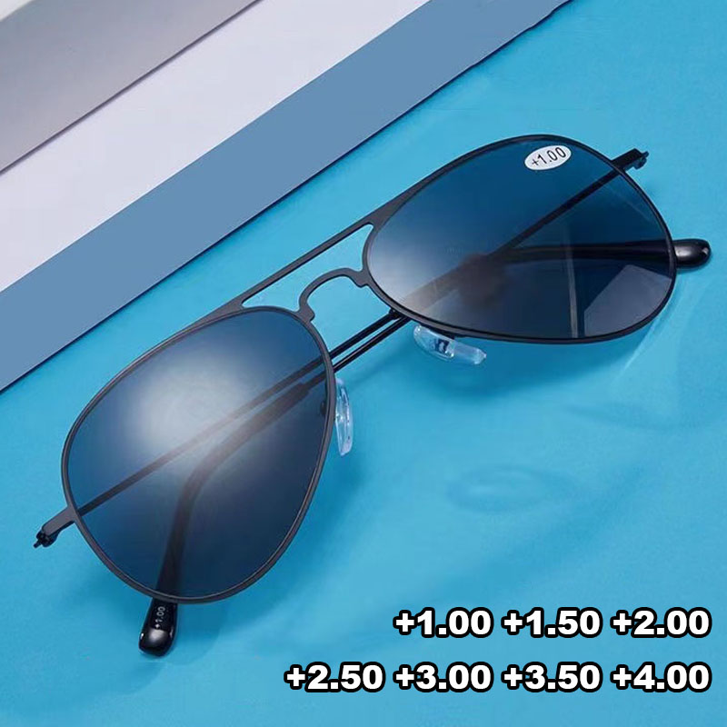 Bifocale leeszonnebril voor heren voor heren Dames Klassiek dichtbij ver zicht Presbyopiebril Brillen Zonnebril Graad +1,0 tot +4,0
