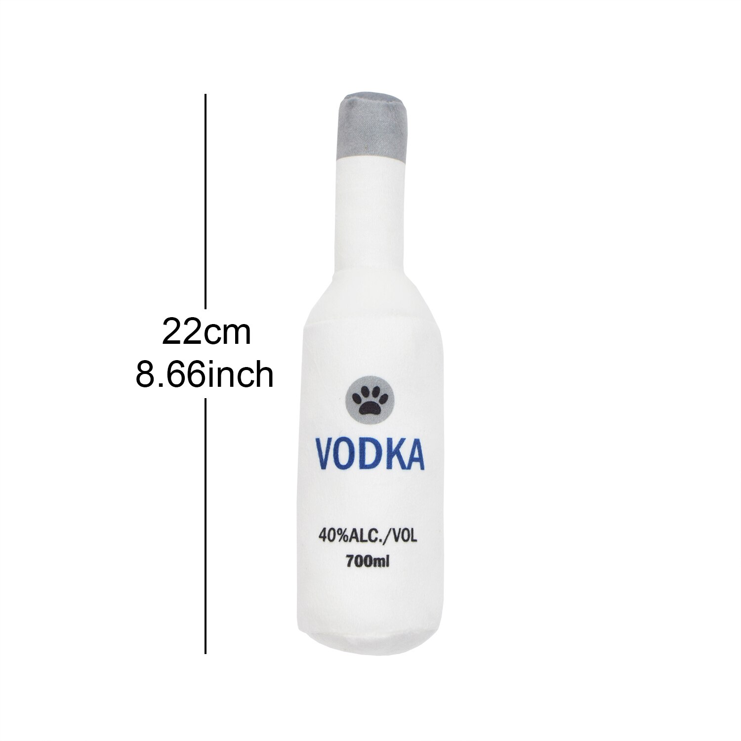 Wine Bottle Shape Squeaky Toy Dog Toys Cocktail Vodka Plush Filled Champagne Food Toys Bite-Resistant Pet Supplies: Vodka