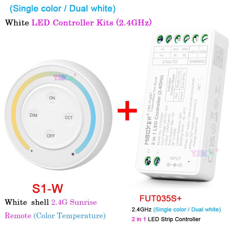 *Miboxer 2.4G Sonnenaufgang Fernbedienung Regenbogen Dimmer 2 oder 3 in 1 LED-Streifen-Glühbirnen-Regler: hellgelb
