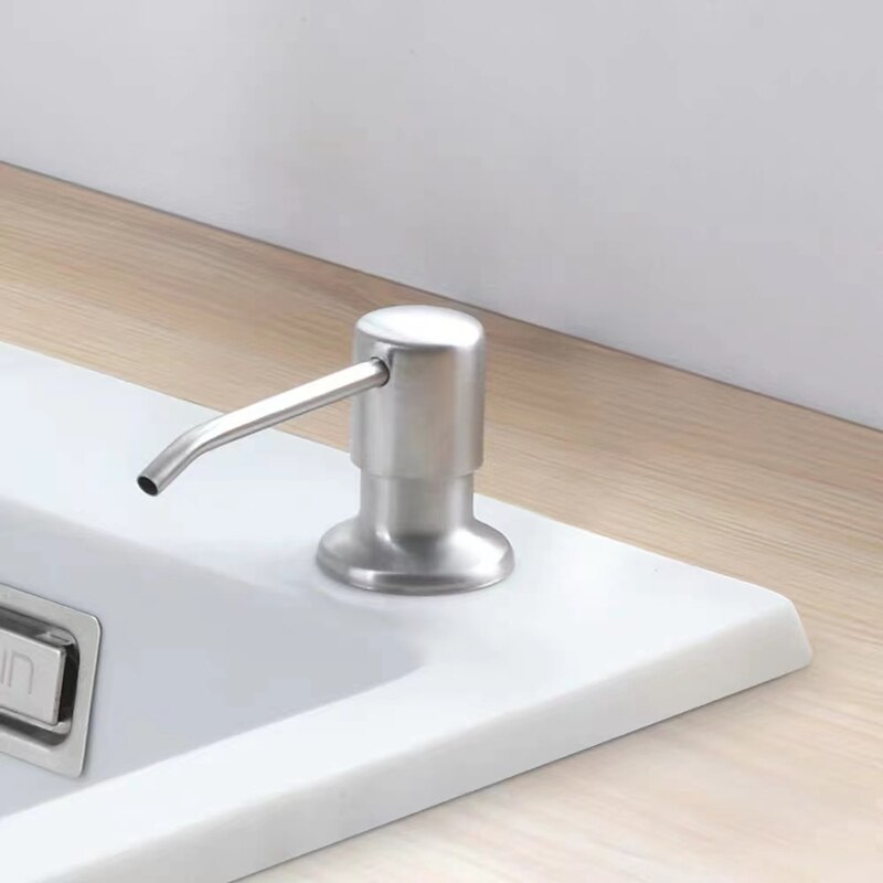 Wzly handtvål dispenser däckfäste vit/beige tvål dispenser diskbänk flytande tvål dispenserflaska