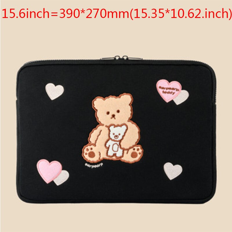 Cotton Bear torby do przechowywania laptopa na rękaw 11/13 cala dla Macbook Air Pro 13 15 torebka na komputer teczka torba na notebooka: A 15.6inch