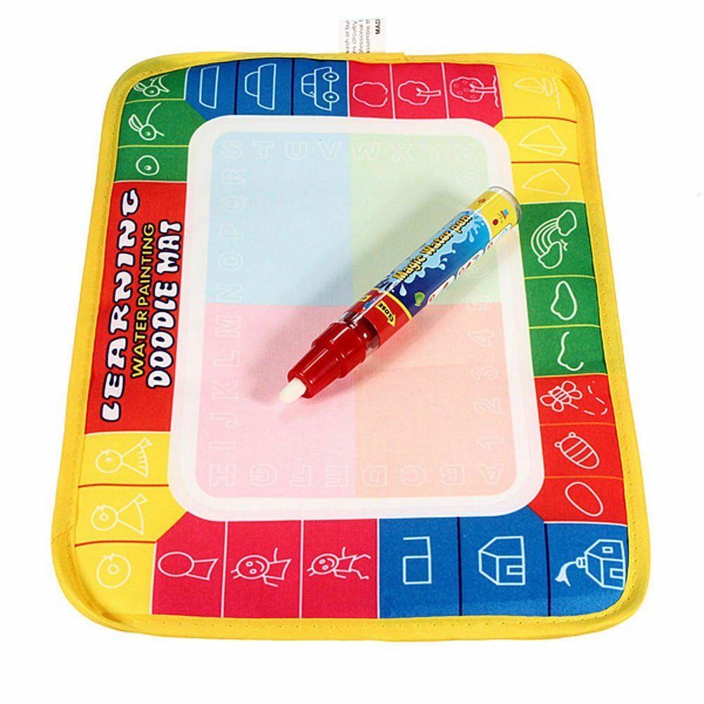 Tapete de dibujo al agua para niños, colchoneta para pintar y escribir, para bebés, gimnasio, juegos, 1 pluma mágica, tapete para garabatos
