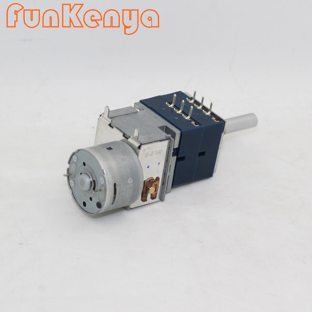 Duplo 2*10k 2*50k 2*100k estéreo alpes rk27 motorizado potenciômetro controle de som de volume remoto para tubo vintage amp alta fidelidade áudio diy