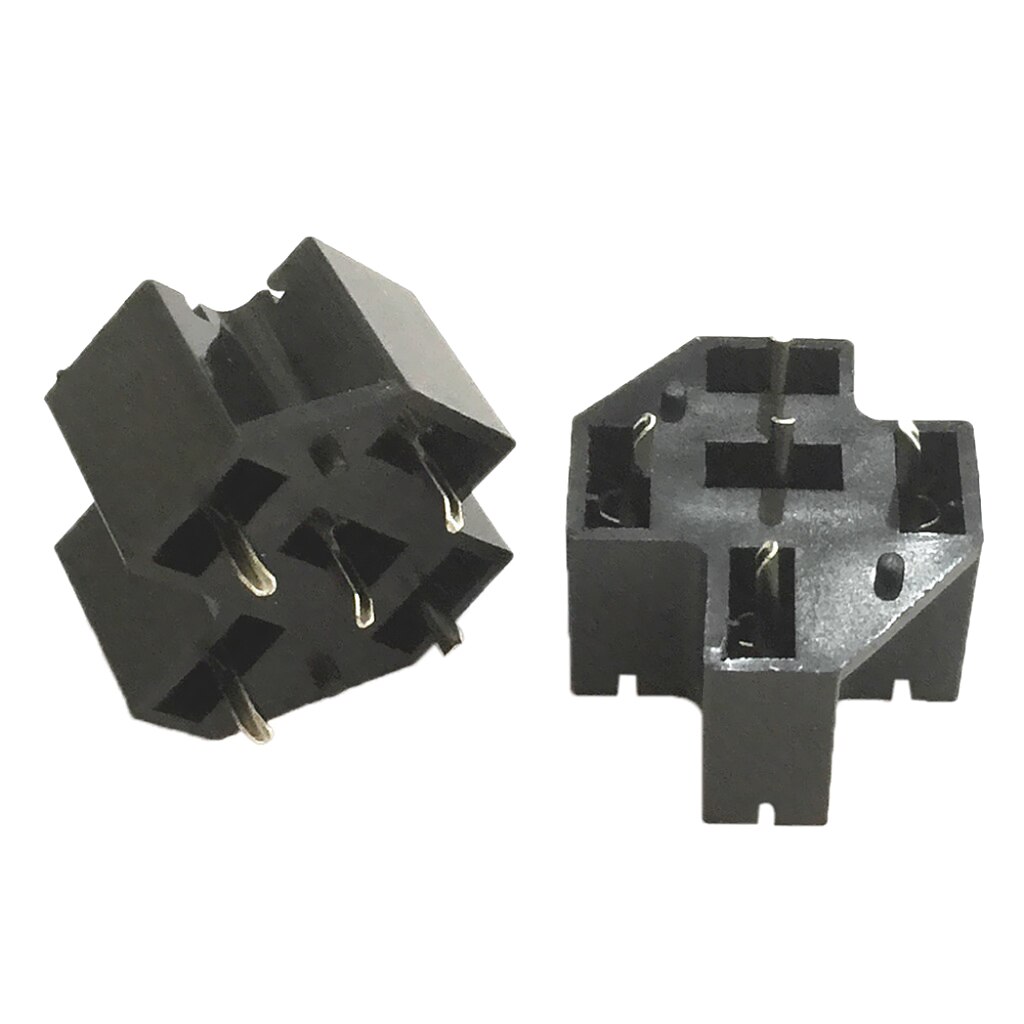 1 Pair 40A 5Pin SPDT PCB Board Mount Relay Socket Connector with Terminals