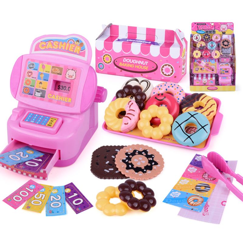 Simulation Selling Doughnuts Shop Dessert Pretend Play Early Education Toy For Kids