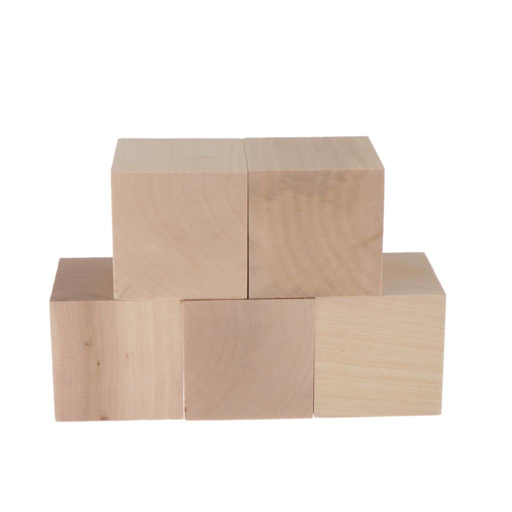 Cubos de madera sin terminar, 6cm, bloques de madera para Baby Shower, ayuda para enseñanza de matemáticas, bricolaje