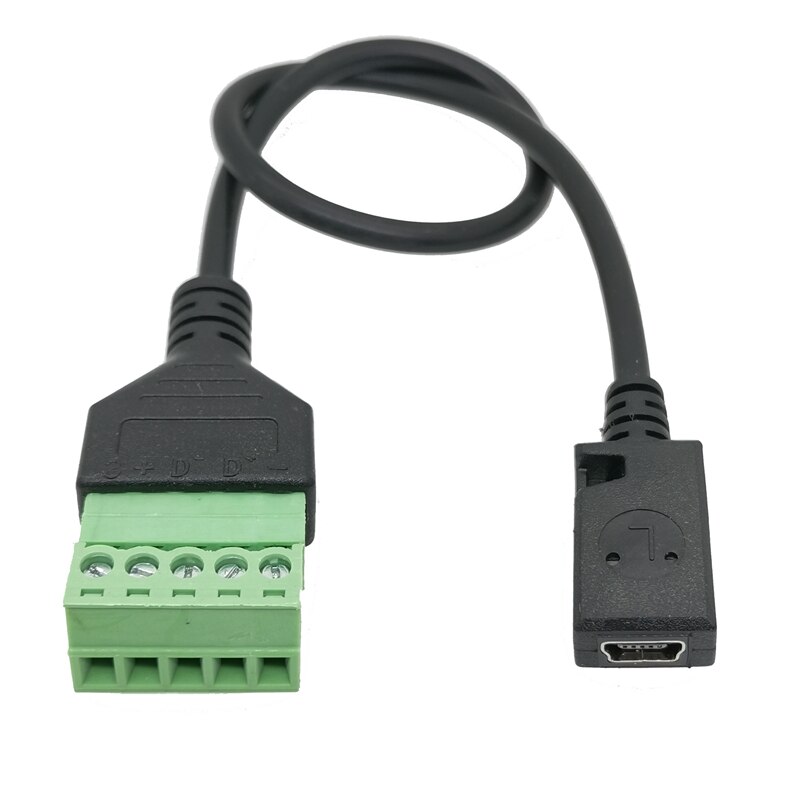 Usb 2.0 hun b micro usb mini usb type-c han  to 5 ben hun bolt skruestik med skærmterminal stik adapter kabel 1ft: 1 mini hun