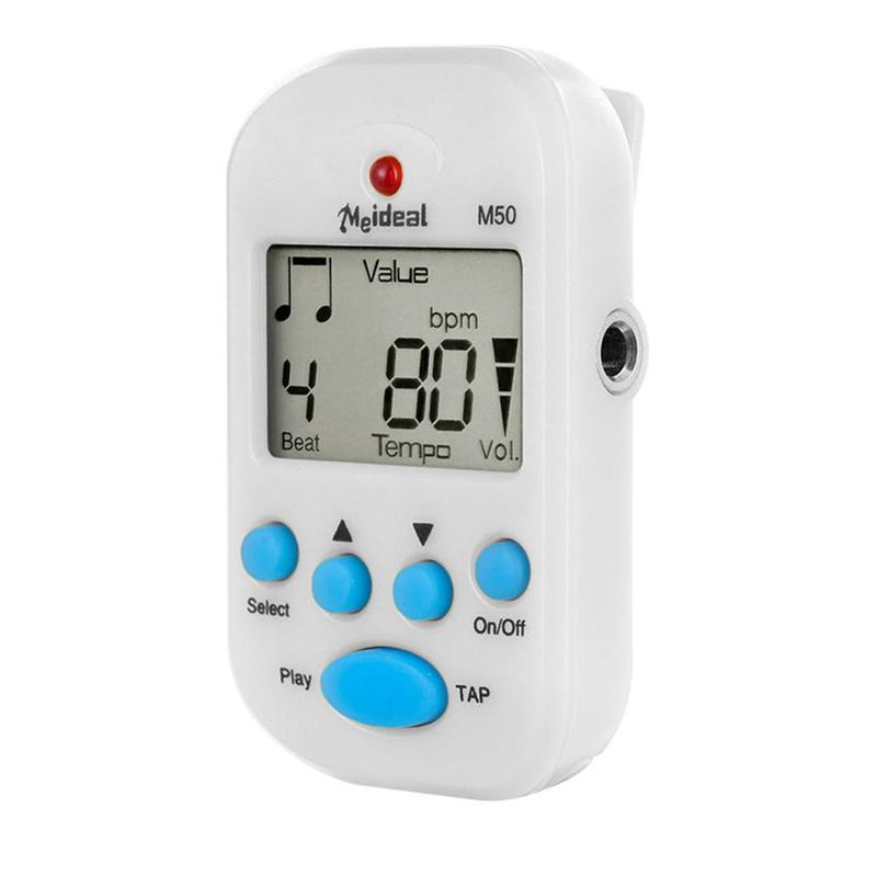 Mini Metronome w/LED Indicator LCD Screen Tuner Clip-on Digital Volume Metronome For Guitar Violin Piano Adjus U4G5
