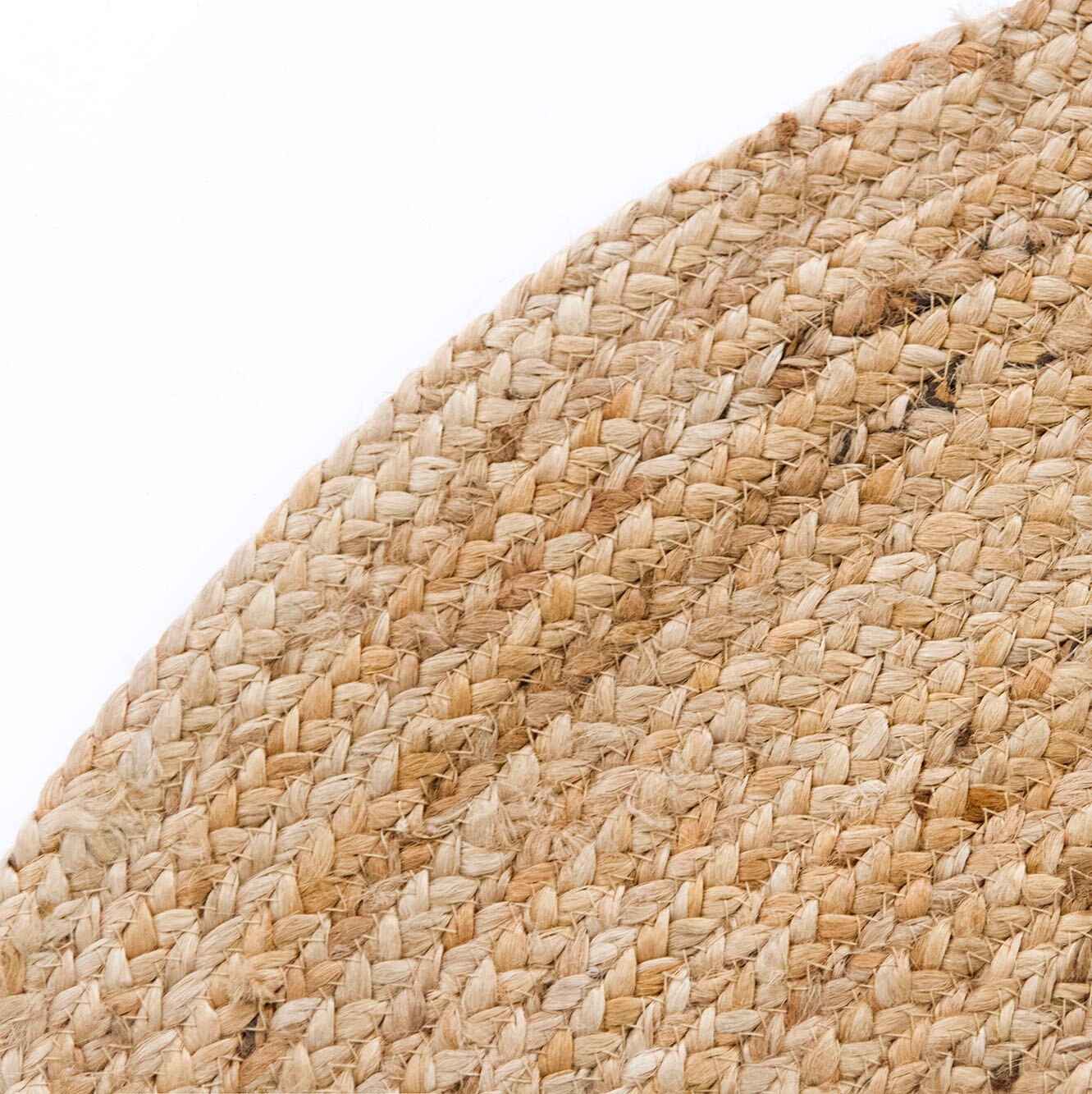 HAMID - Alfombra de Yute Alhambra Redonda 100% Fibra de Yute Natural, Suave, Tejida a Mano,Salón, Dormitorio, medida 100x100 cm