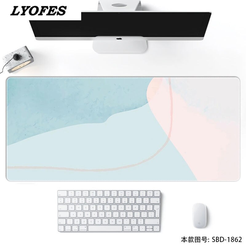Kawaii Desk Pad Writing Desk Mats Gaming Mouse Pad Large XL 80*30cm Laptop Mouse Mat for Office Home Computer Keyboard: 800x300x3mm 06