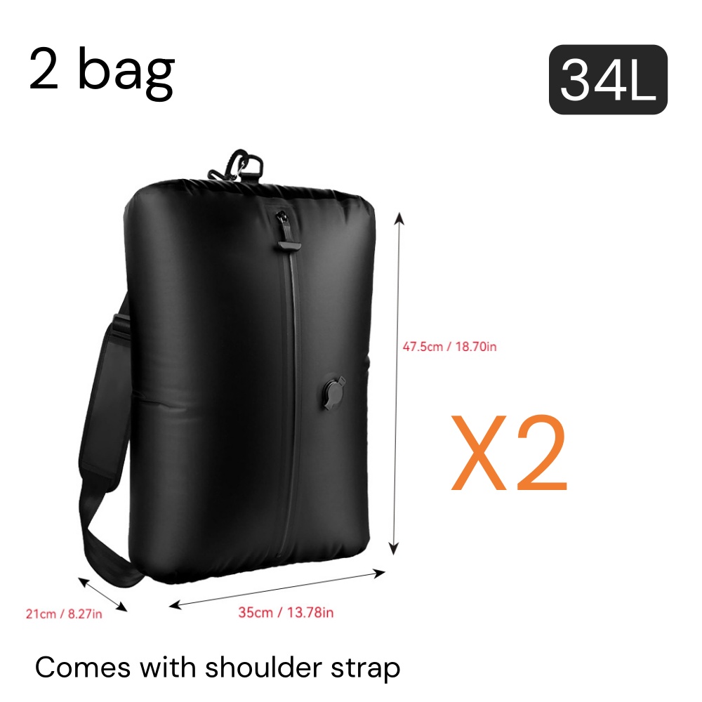 Reisbenodigdheden verpakking kubussen tas Voyage onmisbare draagtassen Kledingopslag Kofferorganizer vacuümcompressierugzak: Khaki