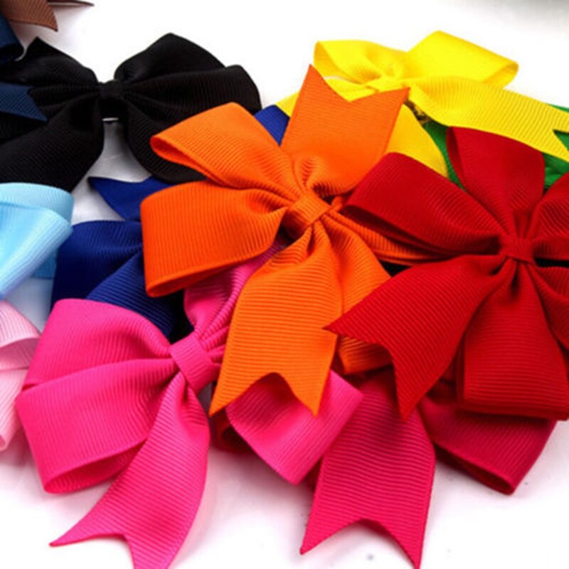 40 piezas encantador niñas cinta de Clip para cabello bebé niños Bowknot pelo Pin lindo colorido