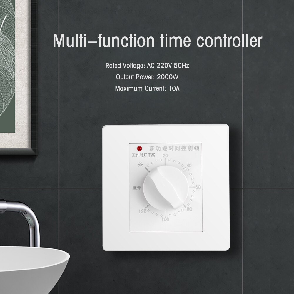 Mechanical Timer Switch AC 220V 20/60/120 Minutes Intelligent Timer Switch Controller Countdown High Power Timing Control Tools