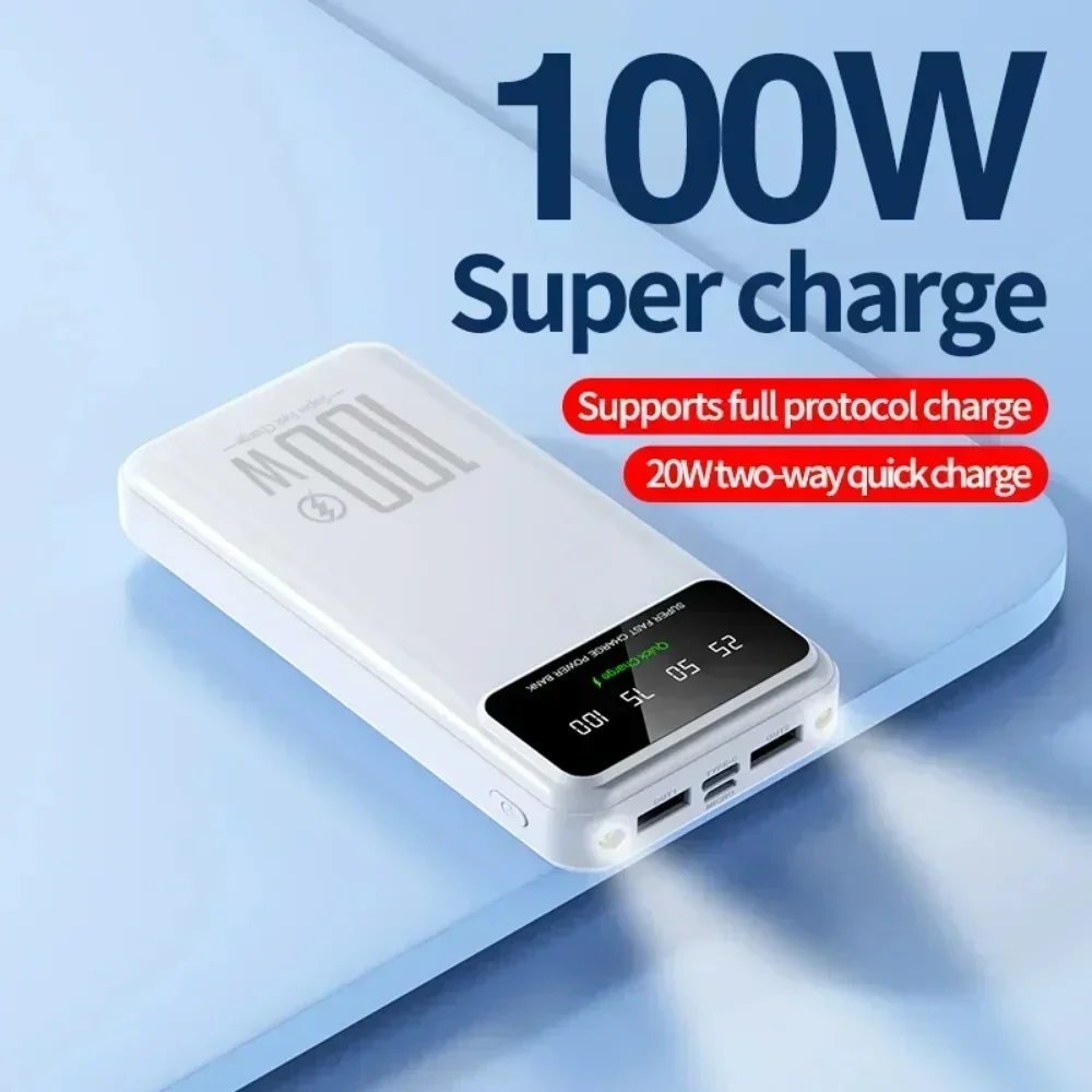 50000mAh haute capacité 100W charge rapide batterie externe chargeur Portable batterie Powerbank pour iPhone