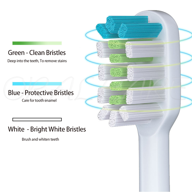 For Lebooo Huawei 2S/LBT203532A/LBT203552B Electric Toothbrush Head Diamond White Protection Replace Brush Head With Cover