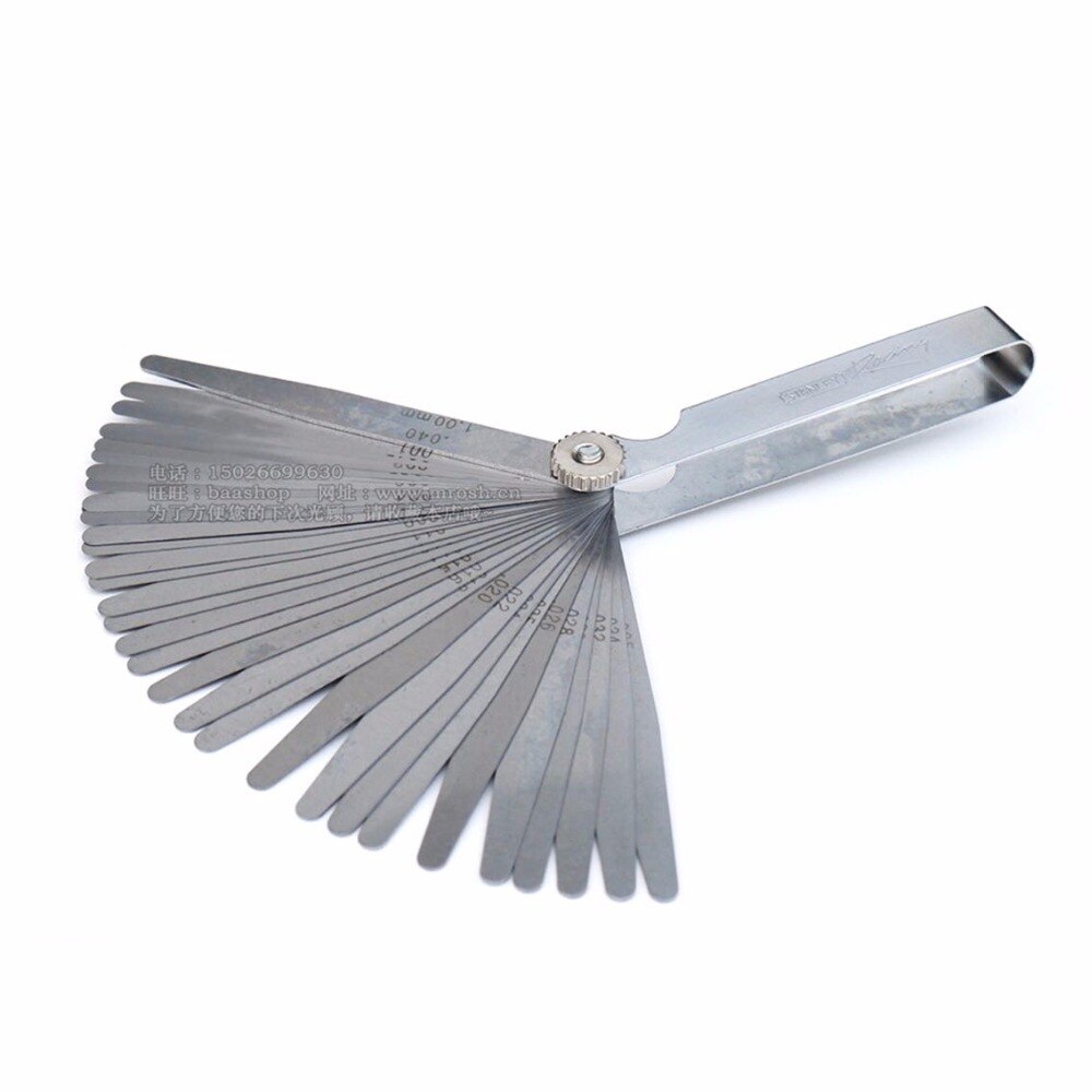 32 Blades Metric Thickness Gage Set Tappet Valve Feeler Gauge Gauges/METRIC Measuring Tool