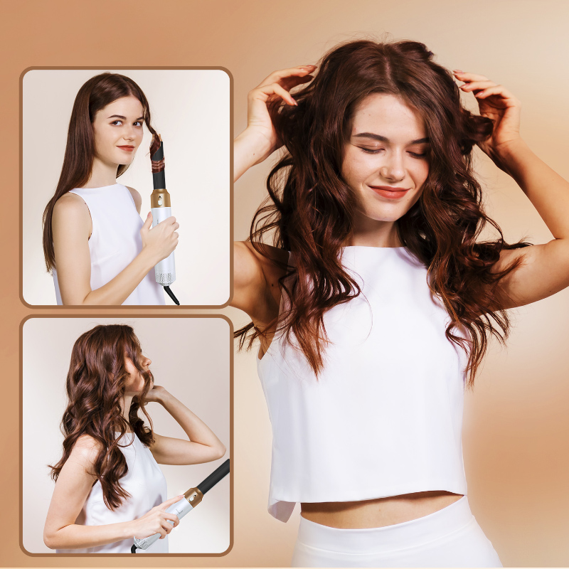 5-in-1 Föhn Kam Set Professionele Krultang Stijltang Styling Tool Airwrap Föhn Huishouden