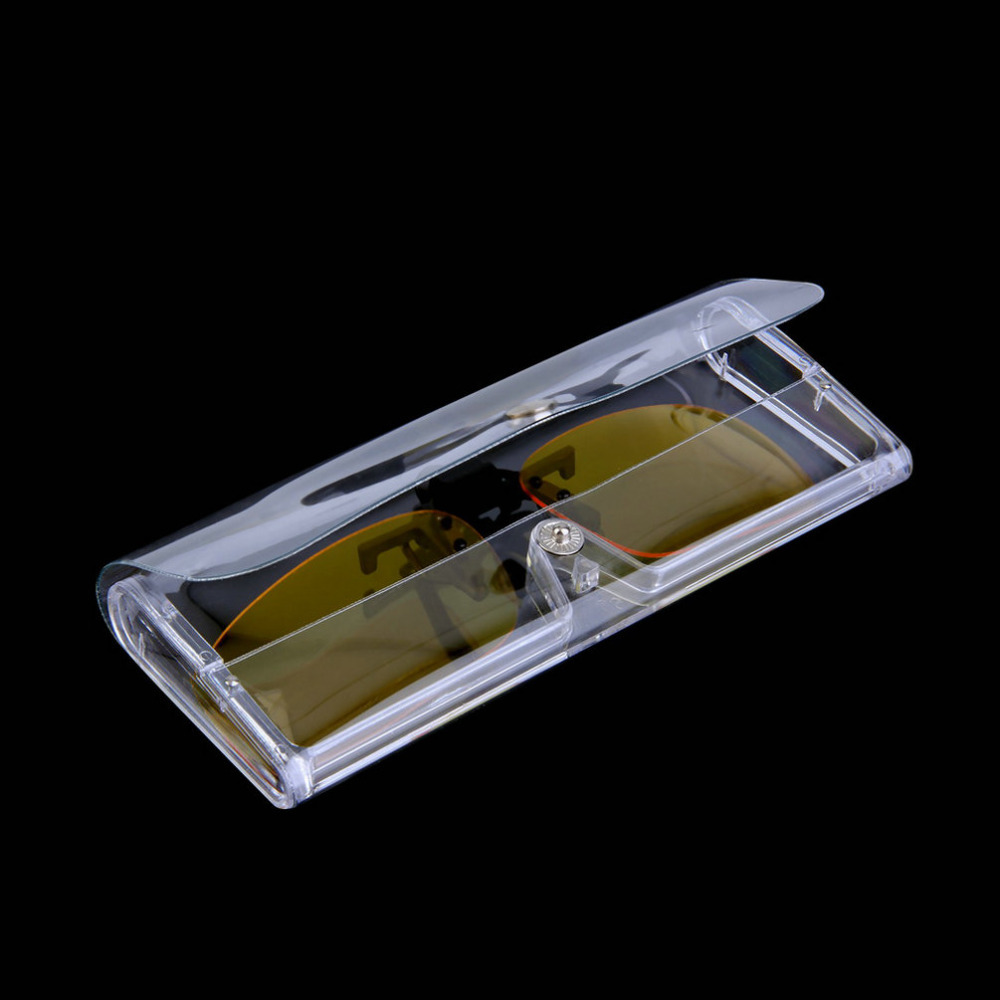 Simple And Stylish Portable Transparent Shell Case Protector Box For Clip-on Flip-up Lens Glasses Sales