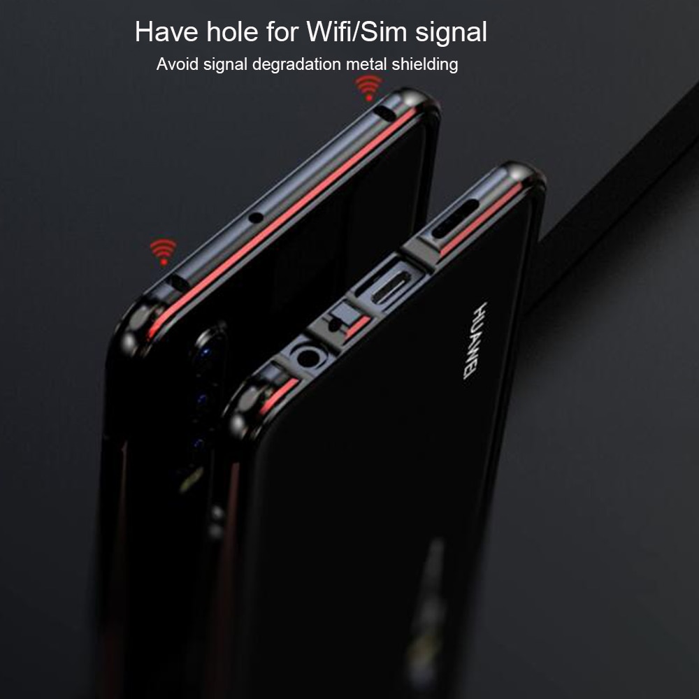 Para Huawei P30 Pro funda de lujo Original de aluminio brillante protector de parachoques P30 Lite funda de Metal marco P30 funda de coque