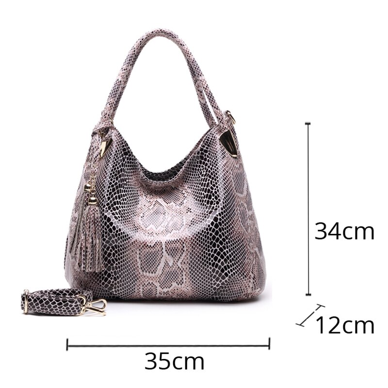 BIG *Individual Snake Large Capacity Lady Bags Tassel Embossed PU Leather Cross Body Handbags Women GPY01