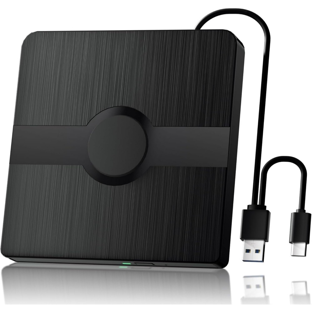 External 3D Blu Ray Drive Portable Blu ray Player 2 in 1 USB 3.0 CD DVD Read/Write Bruner Compatible with Win11/10/8/7, Mac OS