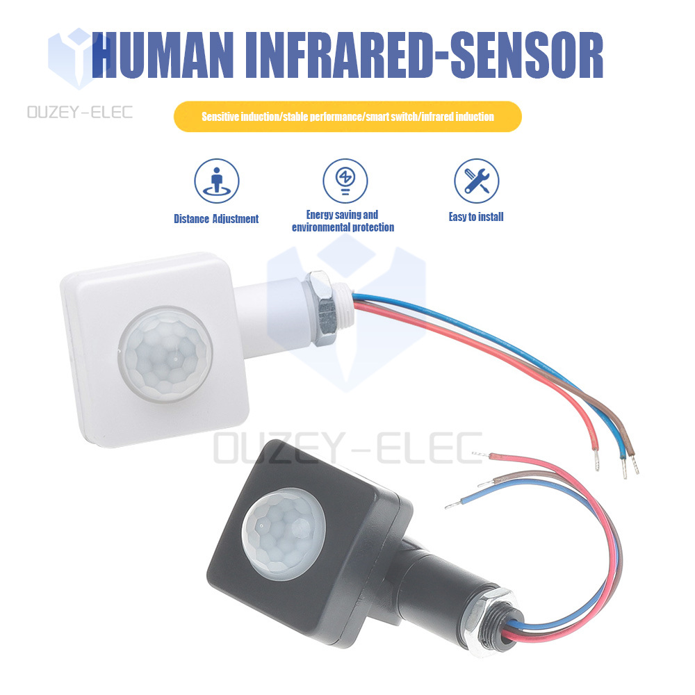 Mini Infrared Motion Sensor LED Flood light PIR Motion Sensor Detector waterproof Outdoor 85-265V IP65 Motion Sensor Adjustable