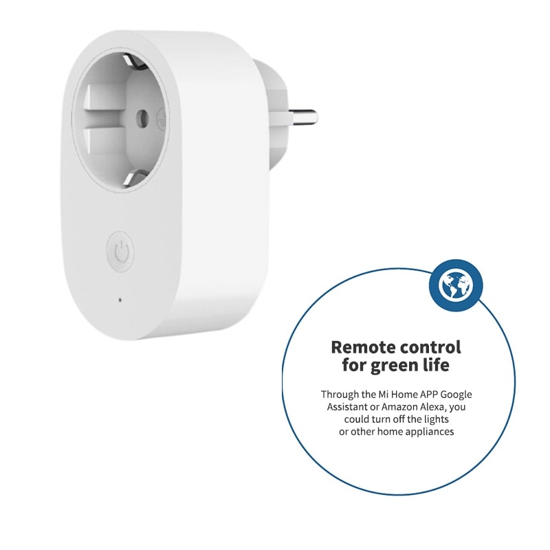 Xiaomi mijia eu smart uttag kontakt fjärrkontroll tidbrytare intelligent minne energisparande fungerar med alexa/google assistant