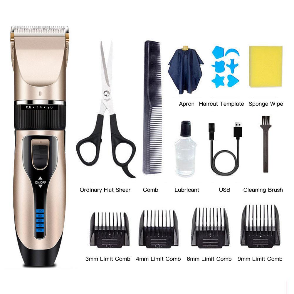 Electric Hair Clipper Kit Rechargeable Hair Trimmer Adult Child Hair Cut Kit For Adults Children: A