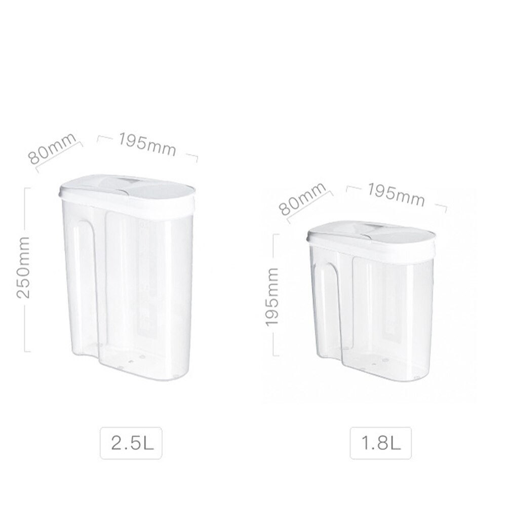 Food storage container plastic kitchen storage box multigrain storage tank transparent sealed cans easy to buckle Multi-capacity