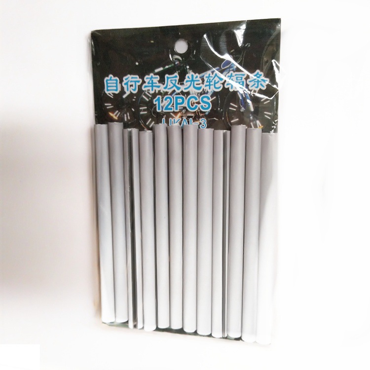 Bicycle Lights Wheel Rim Spoke Clip Tube Safety Warning Light Cycling Bike Strip Reflective Reflector Bicycle Accessories: White