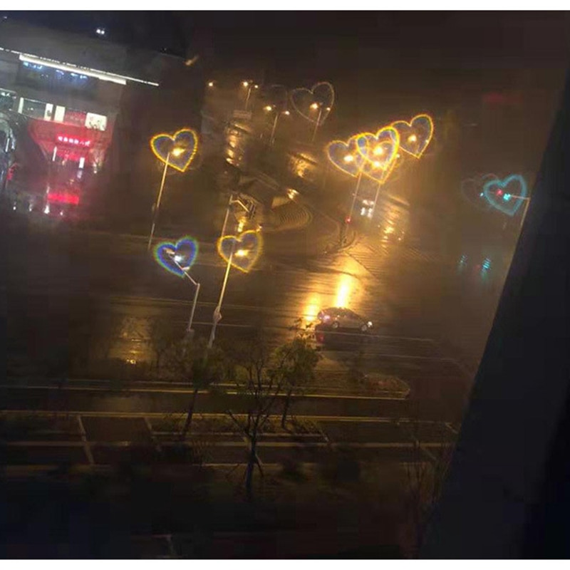 Hart-Vormige Lichten Geworden Liefde Speciale Effecten Bril Liefde Bril 'S Nachts Netto Rode Bril Zonnebril Vrouwen