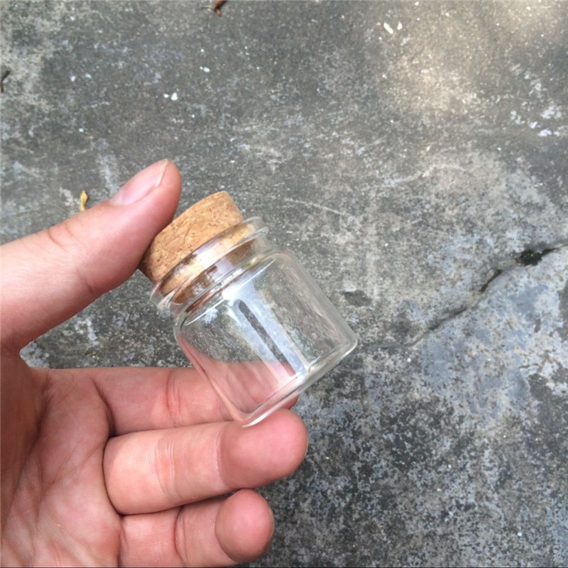 20ml glasburkar flaskor med kork 37*40*27mm 12 st/lot för bröllopsdekoration jul