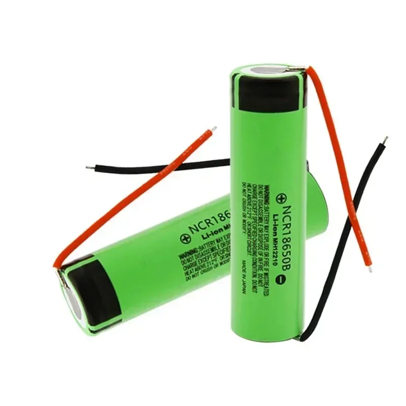 10 STÜCK 100 % Original 18650 Akku 3400 mAh 3,7 V Lithium-Akku NCR18650B Geeignet für Taschenlampenbatterie + DIY-Draht