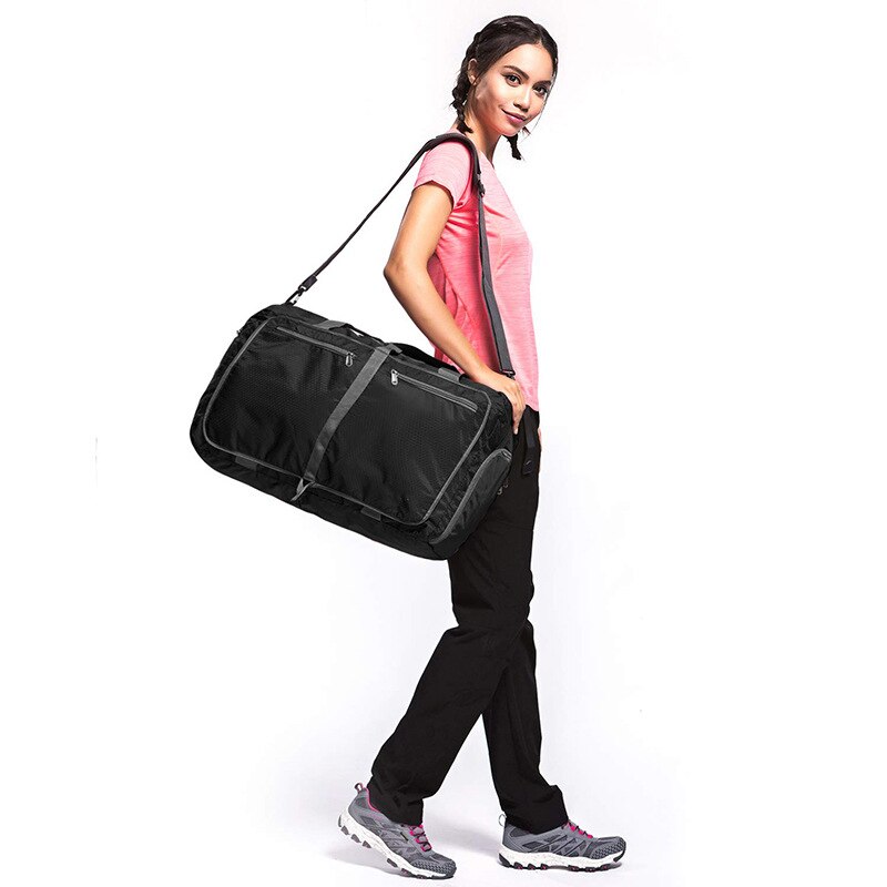 MARKROYAL Travel Duffle Bag 80L Foldable Weekender Bag For Women&Men Waterproof Shoe Pocket Shoulder Messenger Bag