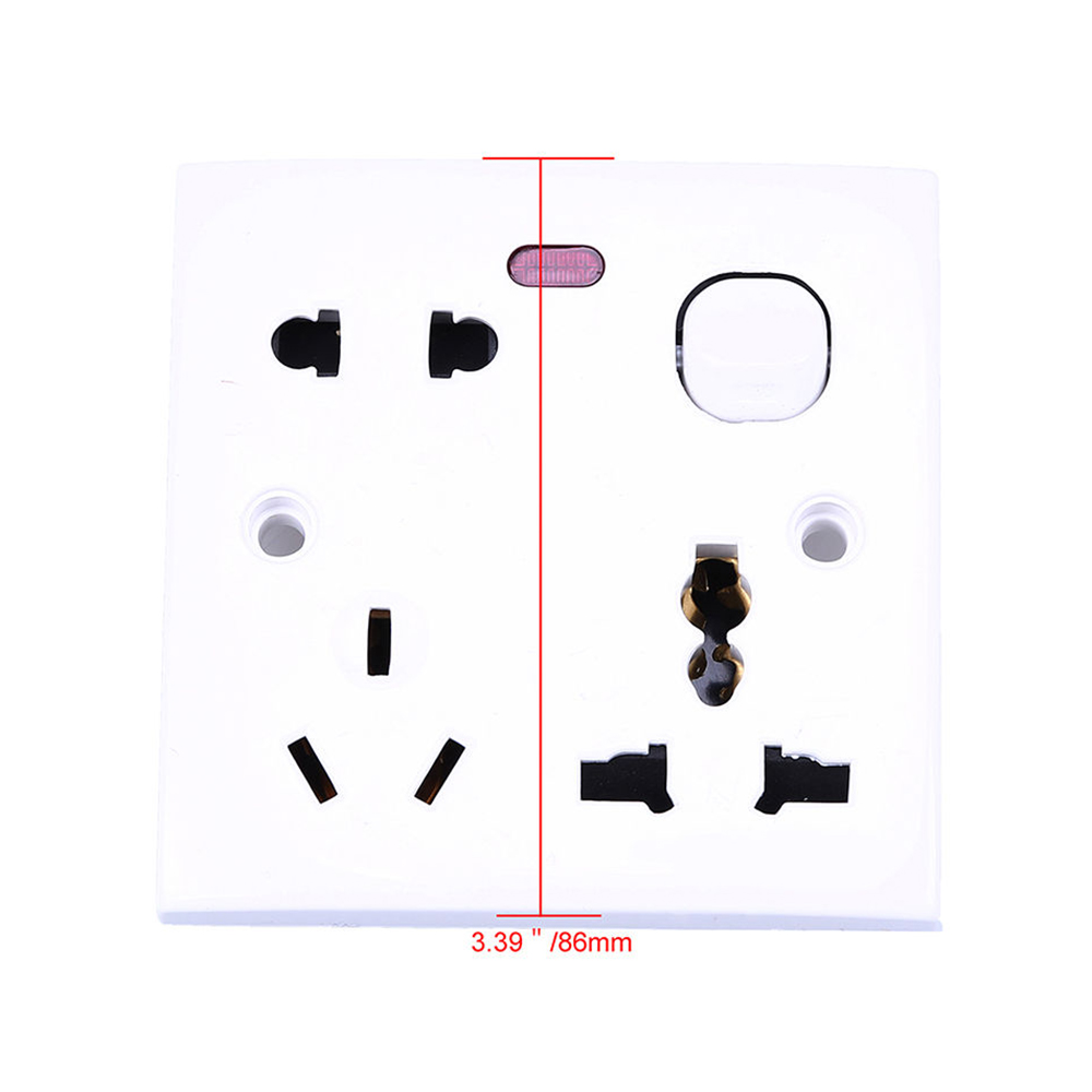 US/UK/EU Plug Home Safe Electrical Outlet Panel Switch 250V 10A AC Electric Wall Socket