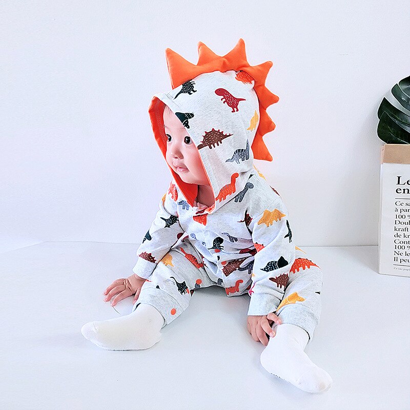 Mono de dinosaurios de dibujos animados para bebé, Unisex, primavera y otoño, Pelele de Navidad para niña pequeña, trajes de Chico,