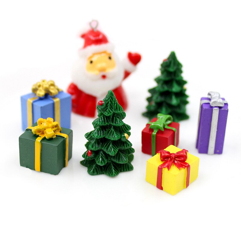 20 st 3d miniatyr julgran fe trädgårdstillbehör gör-det-själv terrariumfigurer prydnader juldekoration tillbehör 18*27mm