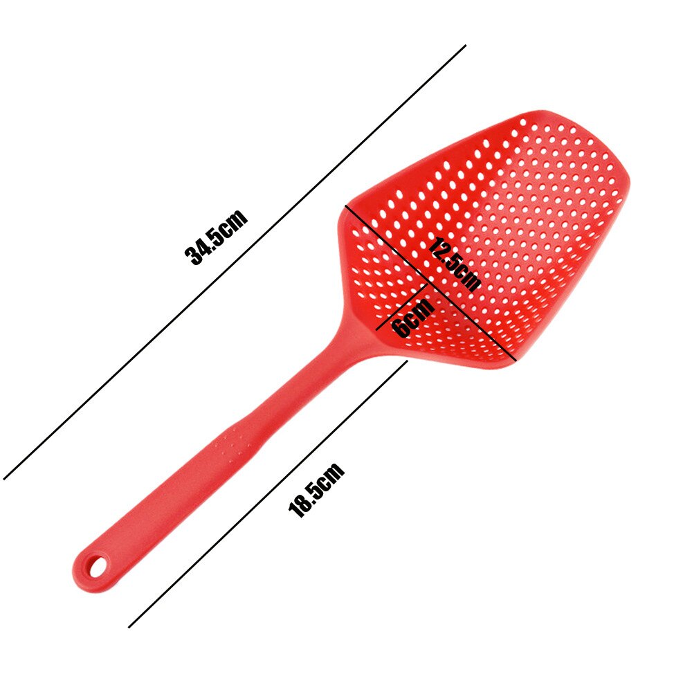 1Pc 5 Kleuren Koken Schoppen Groente Zeef Scoop Nylon Lepel Grote Vergiet Soep Filter Hittebestendige Keuken Gereedschap 1119